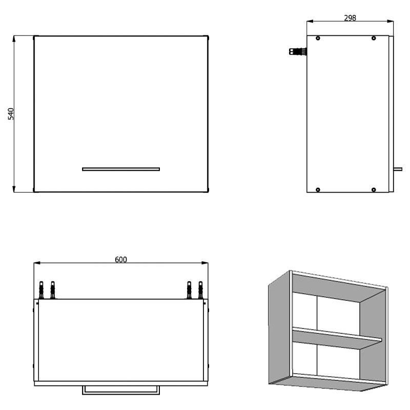 ΣΤΟΙΧΕΙΟ ΚΟΥΖΙΝΑΣ ADELA G60A ARTISAN OAK 60*30*54
