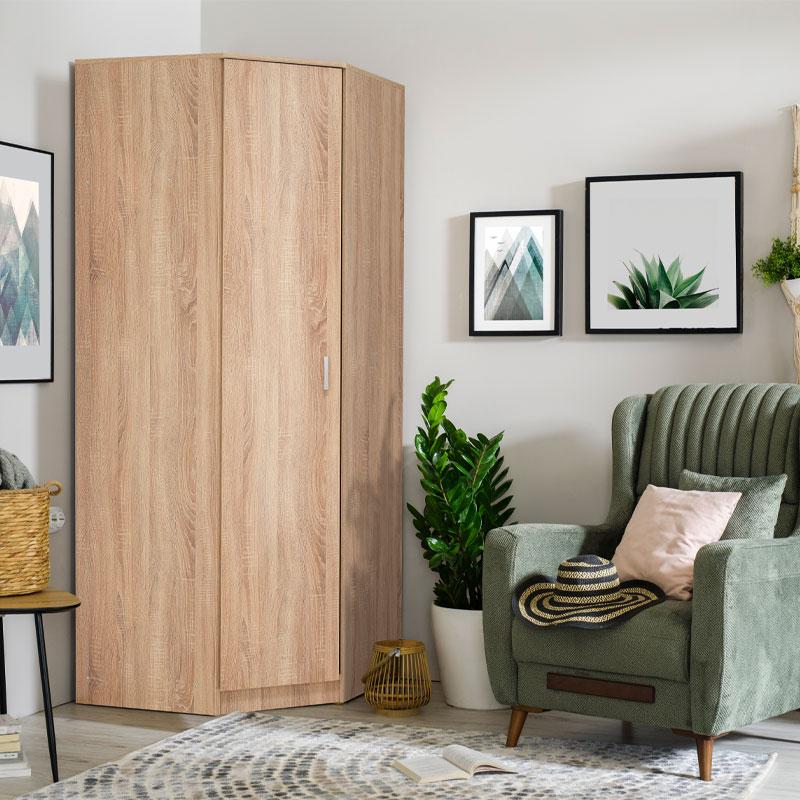 ΓΩΝΙΑΚΗ ΝΤΟΥΛΑΠΑ HANA SONOMA 80x80x205εκ