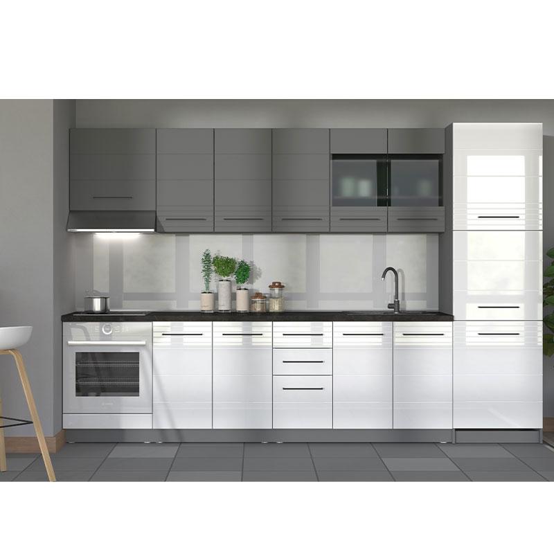 ΣΤΟΙΧΕΙΟ ΚΟΥΖΙΝΑΣ PETRA D60 UR ΓΚΡΙ ΓΡΑΦΙΤΗΣ-ΛΕΥΚΟ HIGH GLOSS FOIL-ΓΚΡΙ MAT FOIL 60x55x82εκ