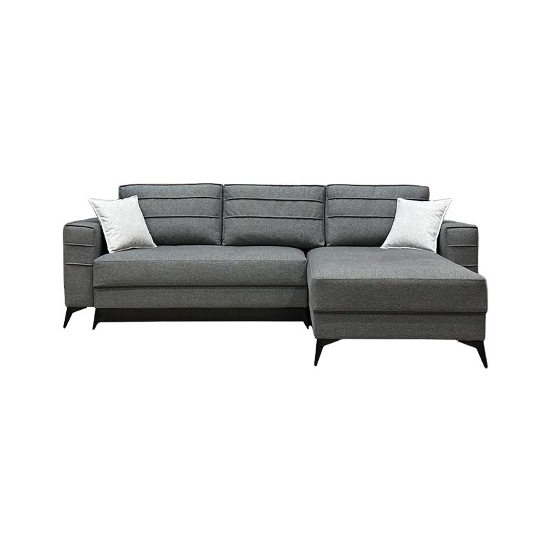 ΓΩΝΙΑΚΟΣ ΚΑΝΑΠΕΣ Fylliana Antigone ΓΚΡΙ ΧΡΩΜΑ 265x190x94εκ