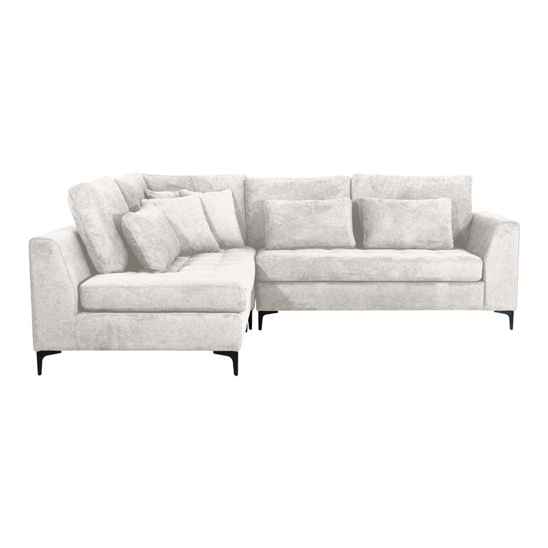 ΓΩΝΙΑΚΟΣ ΚΑΝΑΠΕΣ Fylliana Albert IVORY ΧΡΩΜΑ 280x220x96εκ