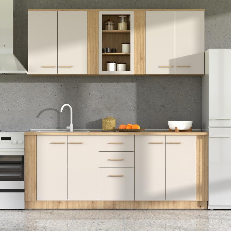 ΣΥΝΘΕΣΗ ΚΟΥΖΙΝΑΣ BELFORT 200 ARTISAN OAK/CASHMERE 200x51x200εκ