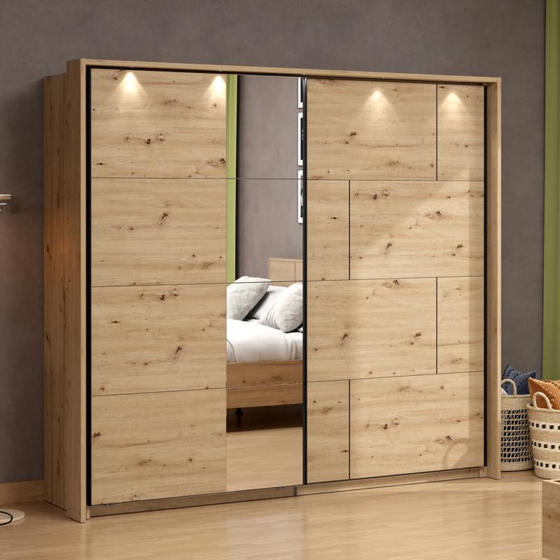 ΝΤΟΥΛΑΠΑ ALERIA 220 OG h205 ARTISAN OΑΚ ΧΡΩΜΑ 220x61x205εκ