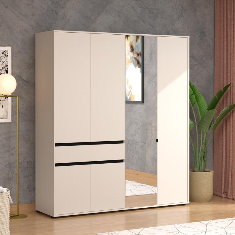 ΝΤΟΥΛΑΠΑ CORBETT 4K1F1O h211 CASHMERE/ΜΑΥΡΟ ΜΑΤ ΧΡΩΜΑ 183x55x211εκ