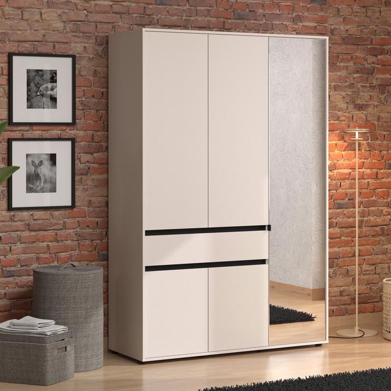 ΝΤΟΥΛΑΠΑ CORBETT 3K1F1O h211 CASHMERE/ΜΑΥΡΟ ΜΑΤ ΧΡΩΜΑ 138x55x211εκ