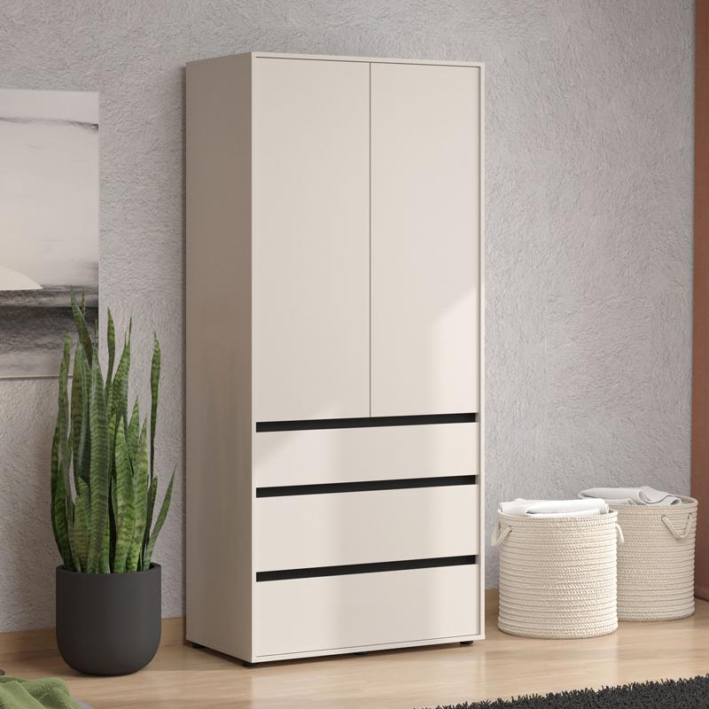 ΝΤΟΥΛΑΠΑ CORBETT 2K3F h211 CASHMERE/ΜΑΥΡΟ ΜΑΤ ΧΡΩΜΑ 93x55x211εκ