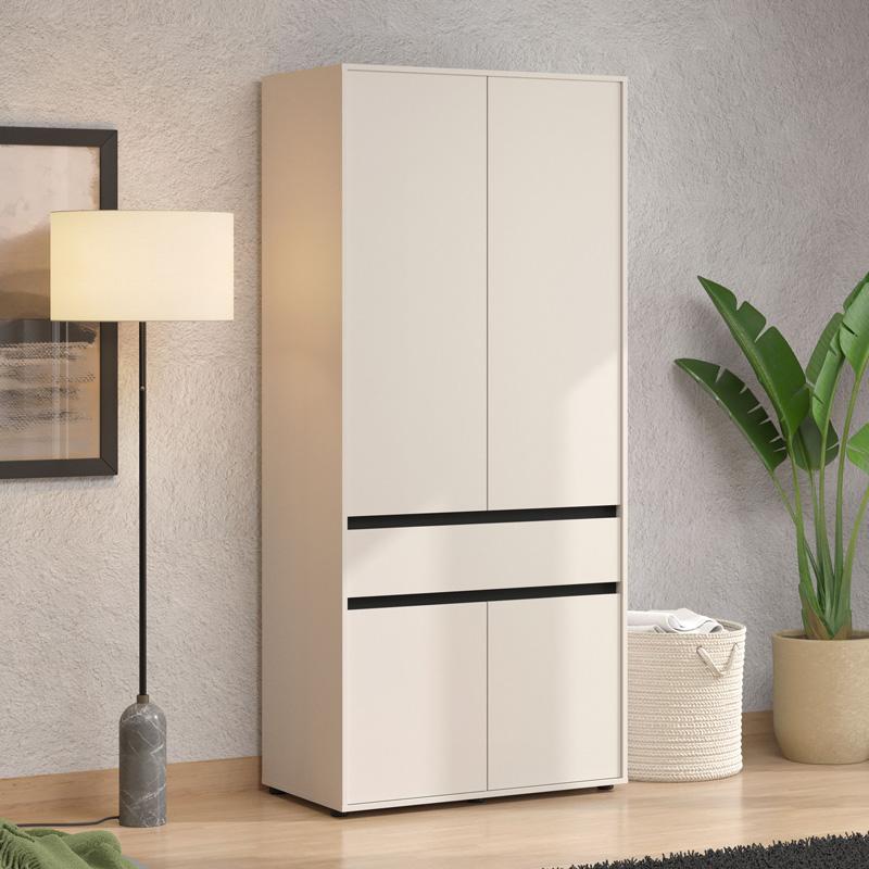 ΝΤΟΥΛΑΠΑ CORBETT 2K1F h211 CASHMERE/ΜΑΥΡΟ ΜΑΤ ΧΡΩΜΑ 93x55x211εκ