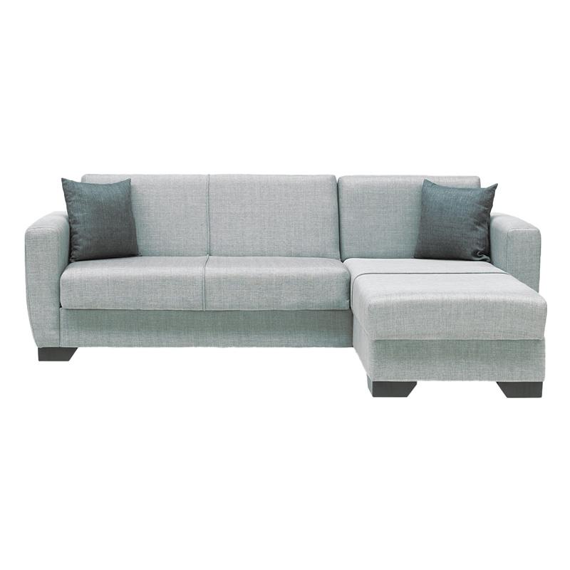 ΓΩΝΙΑΚΟΣ ΚΑΝΑΠΕΣ Fylliana New Dolce ΑΝΟΙΧΤΟ ΓΚΡΙ ΜΕ ΓΚΡΙ ΜΑΞΙΛΑΡΙΑ 240x146x85εκ