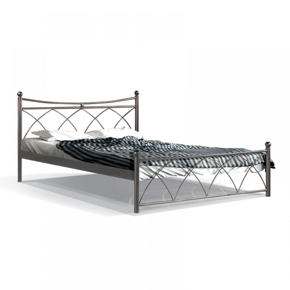 ΚΡΕΒΑΤΙ ΣΙΔΕΡΕΝΙΟ Fylliana ΚΑΦΕ HERMES 120x200εκ