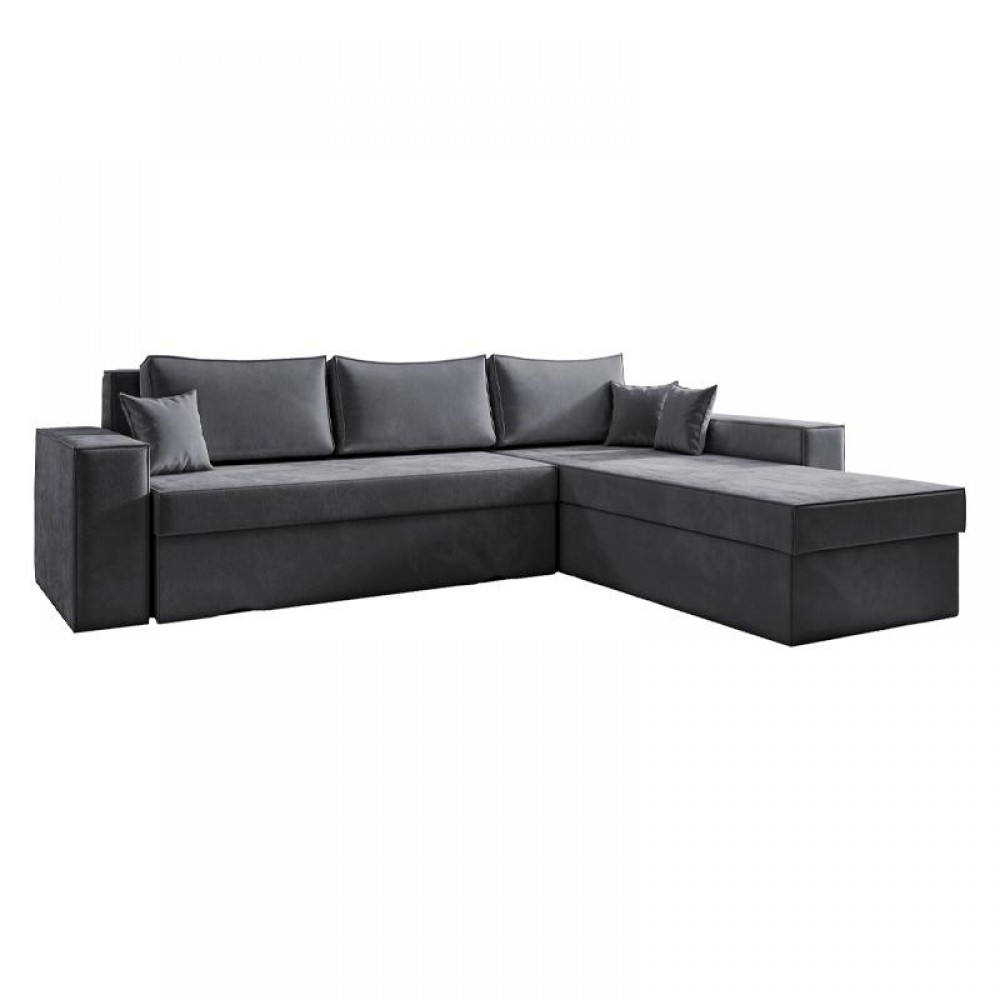 ΚΑΝΑΠΕΣ ΓΩΝΙΑ Fylliana OLYMP 23 ΓΚΡΙ 280x210x80εκ
