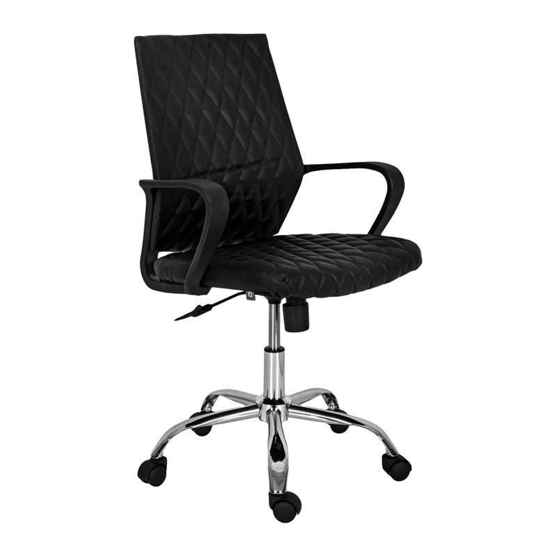 ΚΑΡΕΚΛΑ ΓΡΑΦΕΙΟΥ Fylliana 5568 ΜΑΥΡΟ ΤΕΧΝΟΔΕΡΜΑ 59x61x95/105εκ