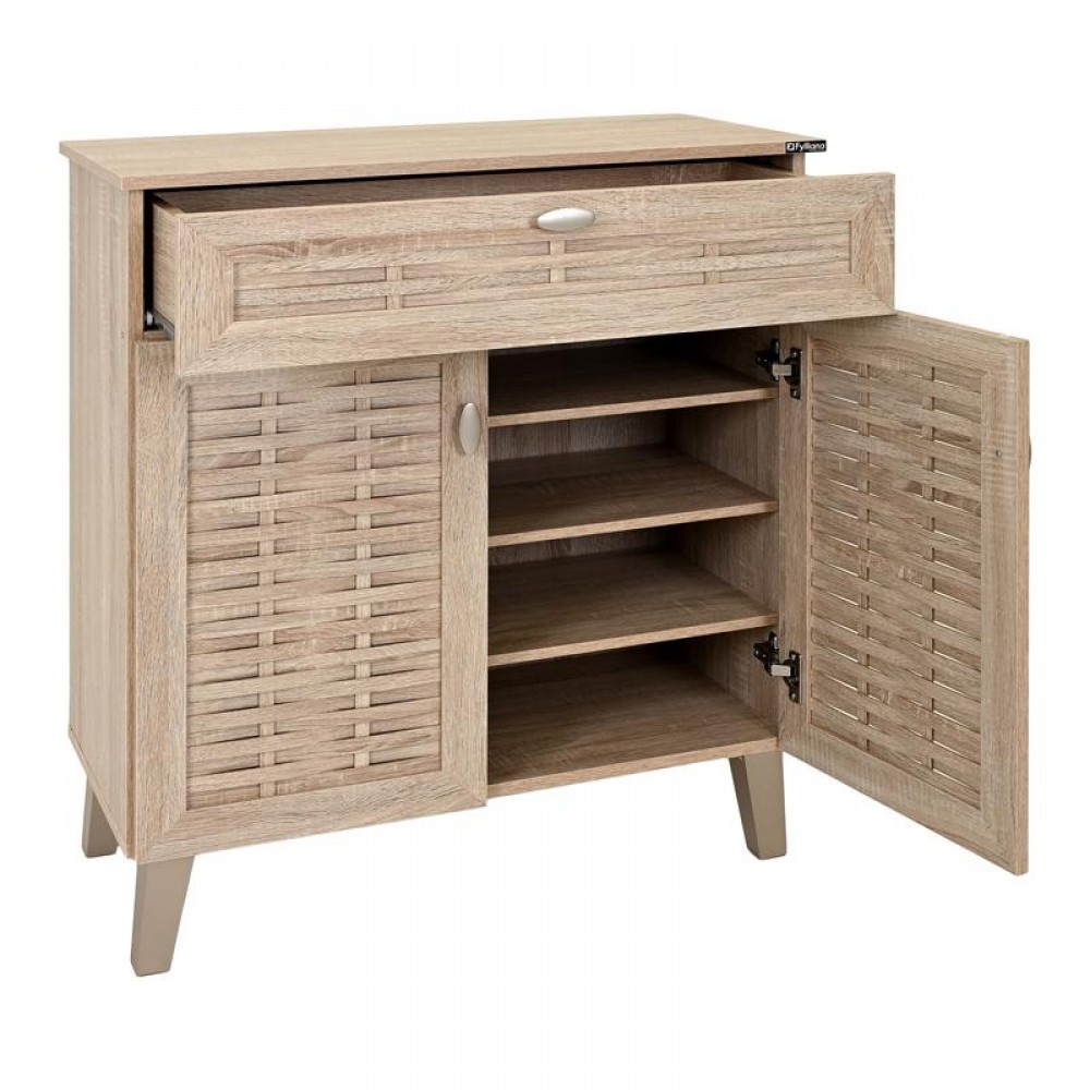 ΠΑΠΟΥΤΣΟΘΗΚΗ Fylliana FP-02C SONOMA ΜΕ 4 ΡΑΦΙΑ ΚΑΙ 1 ΣΥΡΤΑΡΙ 77,8x36,8x89,3εκ