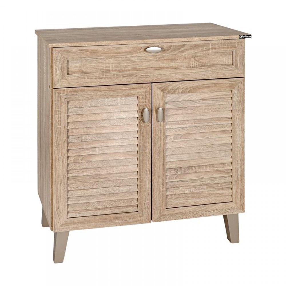 ΠΑΠΟΥΤΣΟΘΗΚΗ Fylliana FP-02 SONOMA ΜΕ 4 ΡΑΦΙΑ ΚΑΙ 1 ΣΥΡΤΑΡΙ 77,8x36,8x89,3εκ