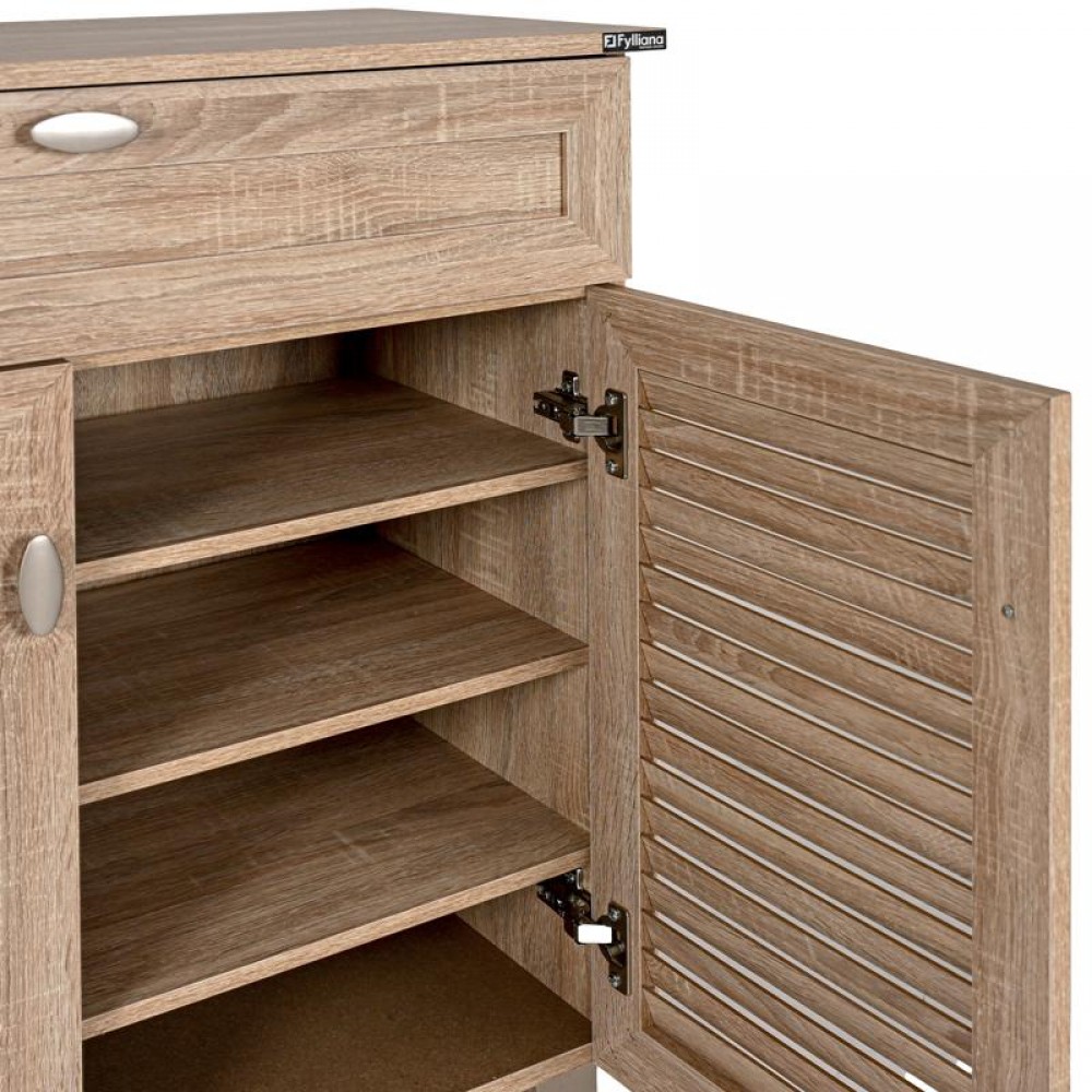 ΠΑΠΟΥΤΣΟΘΗΚΗ Fylliana FP-02 SONOMA ΜΕ 4 ΡΑΦΙΑ ΚΑΙ 1 ΣΥΡΤΑΡΙ 77,8x36,8x89,3εκ