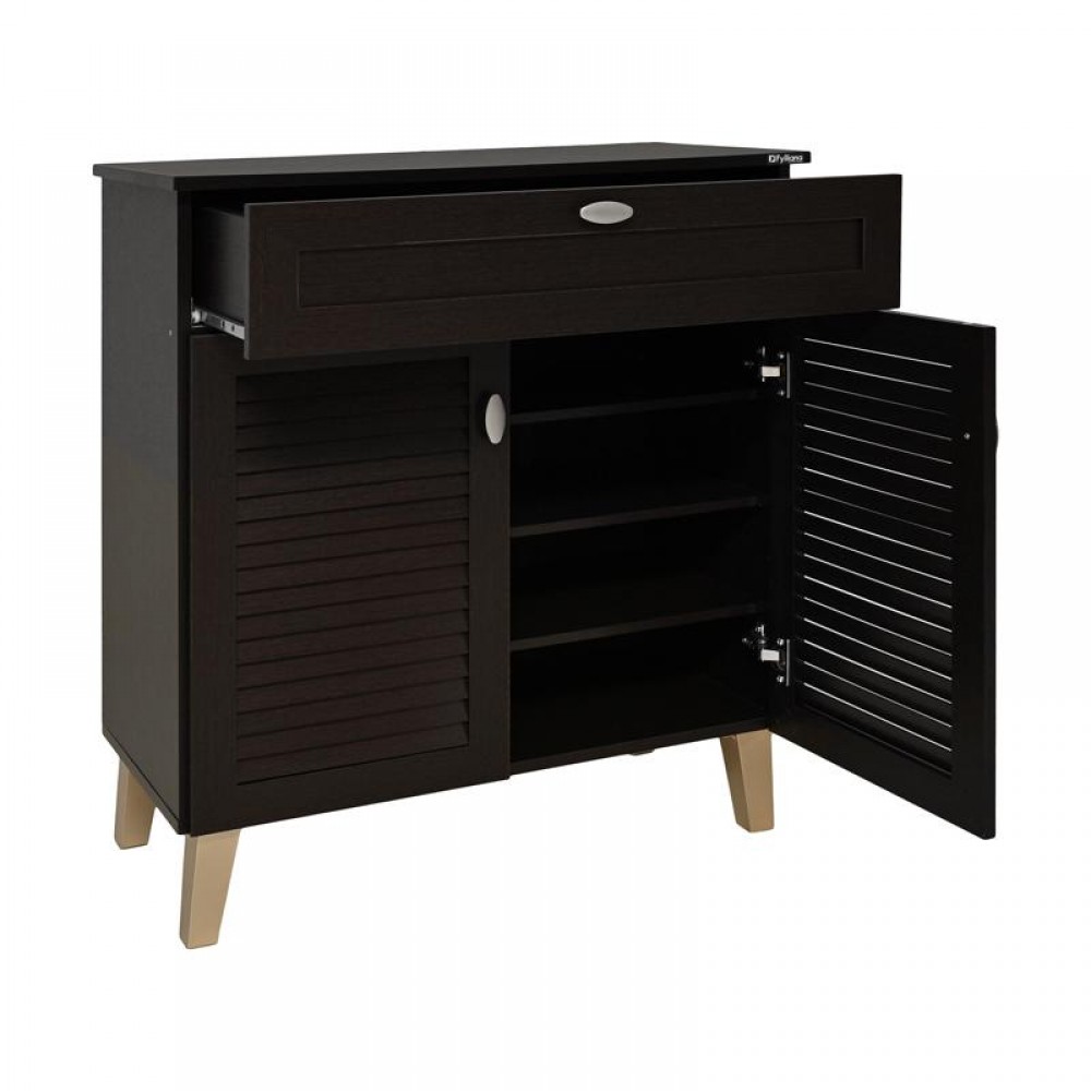 ΠΑΠΟΥΤΣΟΘΗΚΗ Fylliana FP-02 WENGE ΜΕ 4 ΡΑΦΙΑ ΚΑΙ 1 ΣΥΡΤΑΡΙ 77,8x36,8x89,3εκ