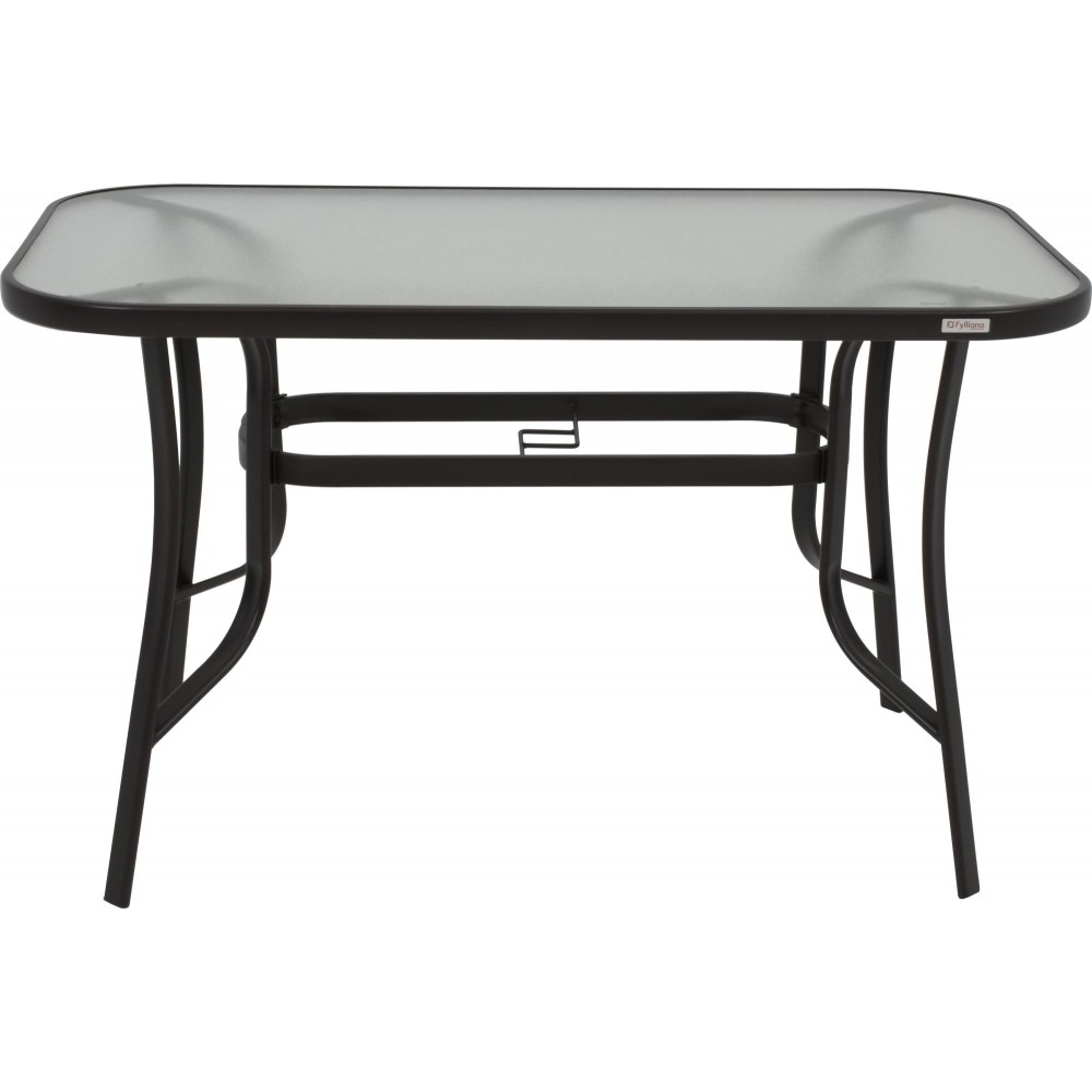 ΤΡΑΠΕΖΙ ΕΞΟΧΗΣ Fylliana STEEL ΚΑΦΕ 140x80x70εκ