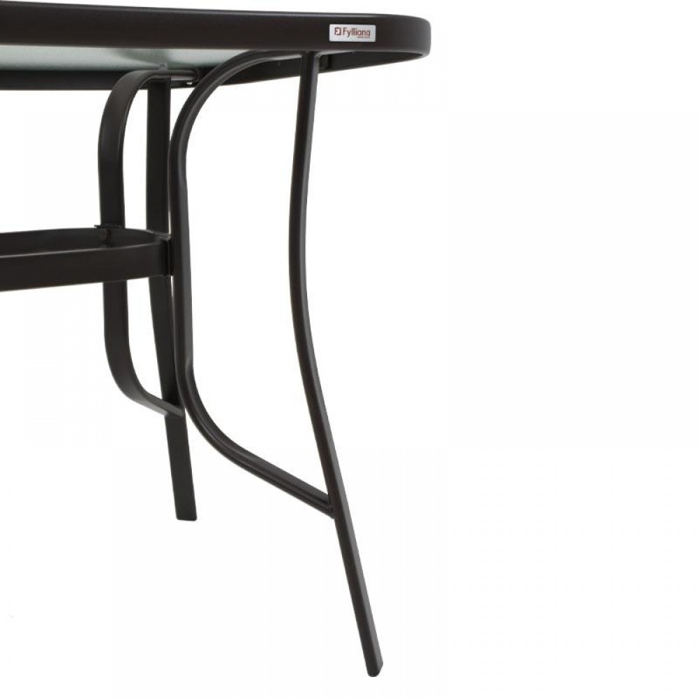 ΤΡΑΠΕΖΙ ΕΞΟΧΗΣ Fylliana STEEL ΚΑΦΕ 120x70x70εκ g.r.d