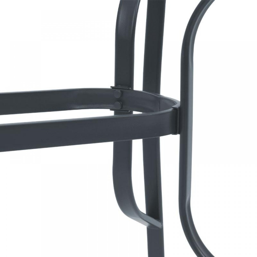 ΤΡΑΠΕΖΙ ΕΞΟΧΗΣ Fylliana STEEL ΓΚΡΙ 120x70x70εκ g.r.d