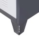 ΜΕΤΑΛΛΙΚΗ ΝΤΟΥΛΑΠΑ Fylliana Everet ΓΚΡΙ-ΛΕΥΚΟ 90x40x190εκ