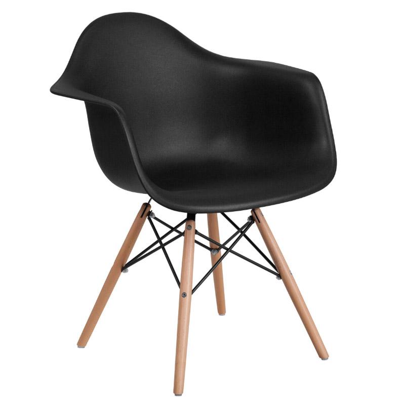 ΚΑΡΕΚΛΑ Fylliana Casual ΜΑΥΡΟ ΚΑΘΙΣΜΑ ΜΕ ΦΥΣΙΚΑ ΠΟΔΙΑ 65x64x79εκ