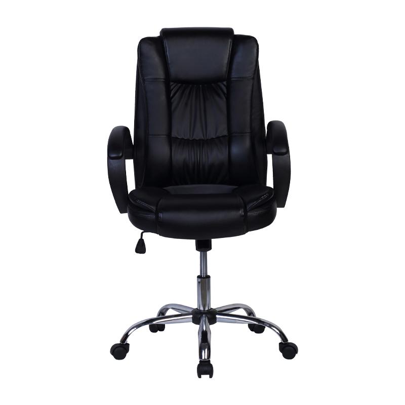 ΚΑΡΕΚΛΑ ΓΡΑΦΕΙΟΥ Fylliana 2043 ΜΑΥΡΟ ΤΕΧΝΟΔΕΡΜΑ 63.5x68x121εκ