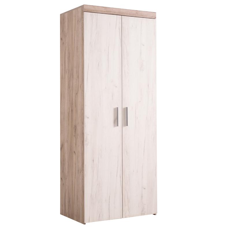 ΝΤΟΥΛΑΠΑ 2Κ Arno Grey Oak-White Oak 80x55x202εκ