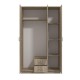 ΝΤΟΥΛΑΠΑ Hana 3Κ2FO GREY OAK 120x52x205εκ