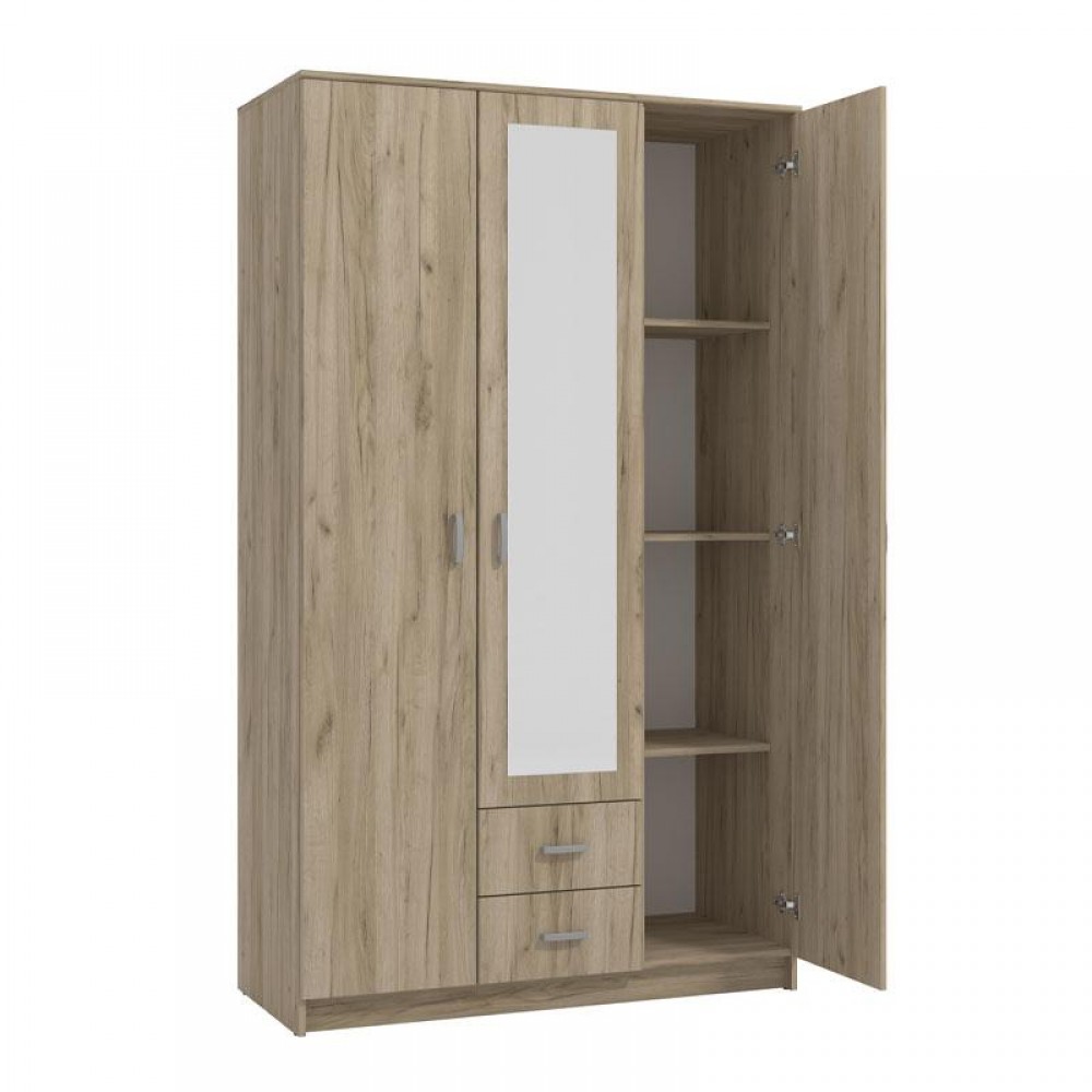 ΝΤΟΥΛΑΠΑ Hana 3Κ2FO GREY OAK 120x52x205εκ
