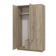 ΝΤΟΥΛΑΠΑ Hana 3Κ2FO GREY OAK 120x52x205εκ