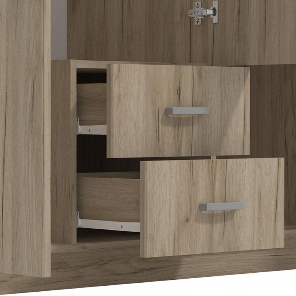 ΝΤΟΥΛΑΠΑ Hana 3Κ2FO GREY OAK 120x52x205εκ
