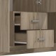 ΝΤΟΥΛΑΠΑ Hana 3Κ2FO GREY OAK 120x52x205εκ