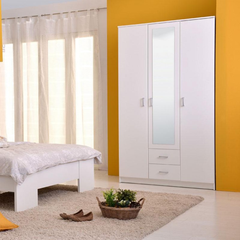 ΝΤΟΥΛΑΠΑ HANA 3K2FO ΛΕΥΚΗ 120x52x205εκ