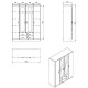 ΝΤΟΥΛΑΠΑ HANA 4K2F2O SONOMA 160x52x205εκ
