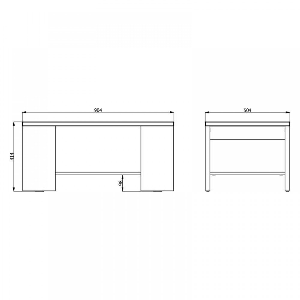 ΤΡΑΠΕΖΑΚΙ ΣΑΛΟΝΙΟΥ UNION GREY OAK 90x50x41εκ