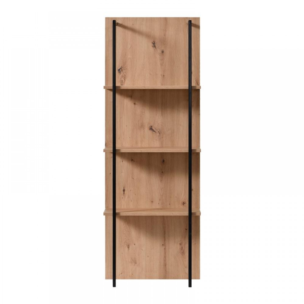 ΡΑΦΙΕΡΑ SARDINIA NP 500 ARTISAN OAK / ΜΑΥΡΟ 50x29.5x137.5εκ