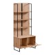 ΡΑΦΙΕΡΑ SARDINIA POP ARTISAN OAK / ΜΑΥΡΟ 85x42x192εκ srd