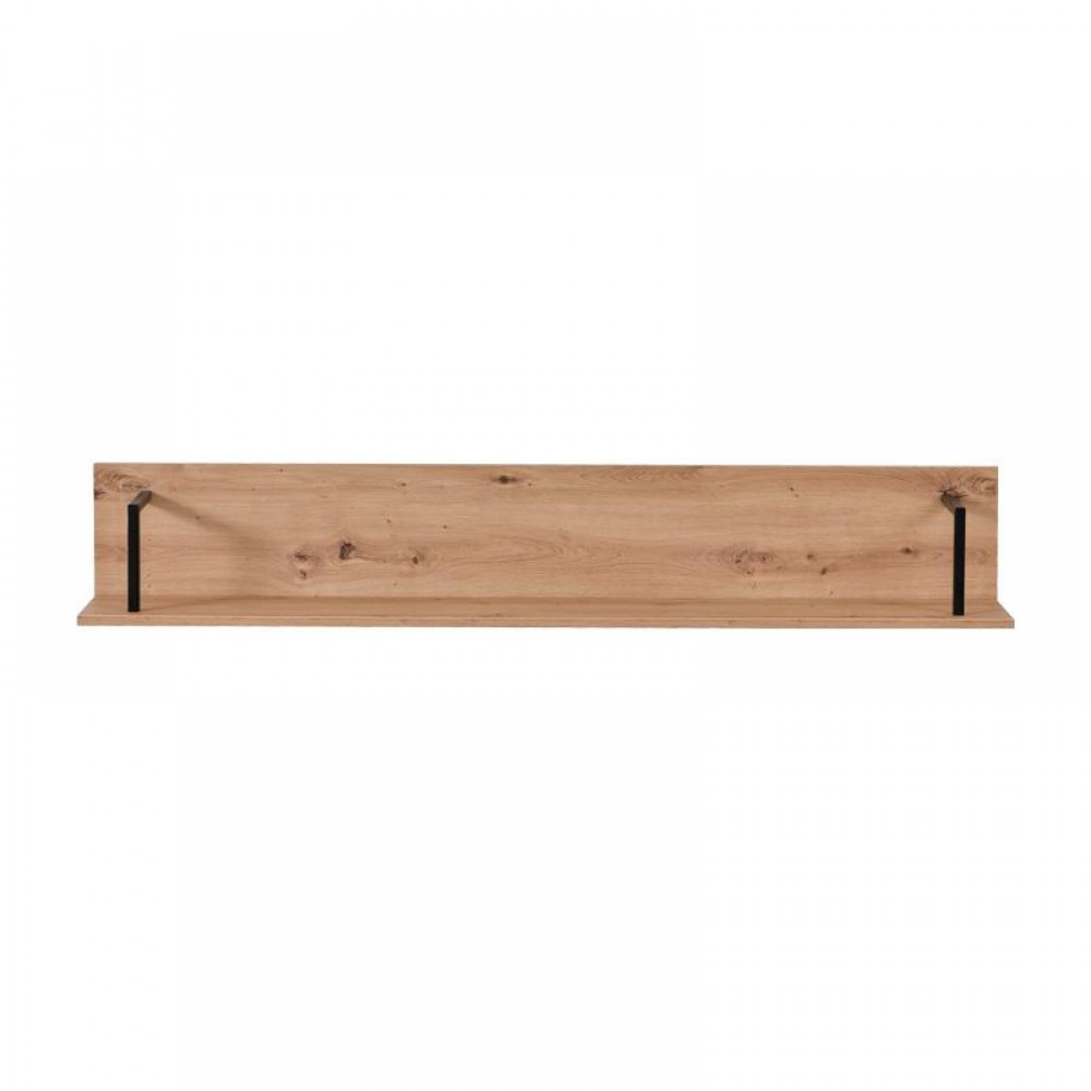 ΡΑΦΙ ΤΟΙΧΟΥ SARDINIA ZP ARTISAN OAK / ΜΑΥΡΟ 137.5x21x24εκ srd