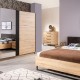 ΚΟΜΟΤΑ-ΣΥΡΤΑΡΙΕΡΑ SARDINIA 4F ARTISAN OAK / ΜΑΥΡΟ 91.5x42x93εκ