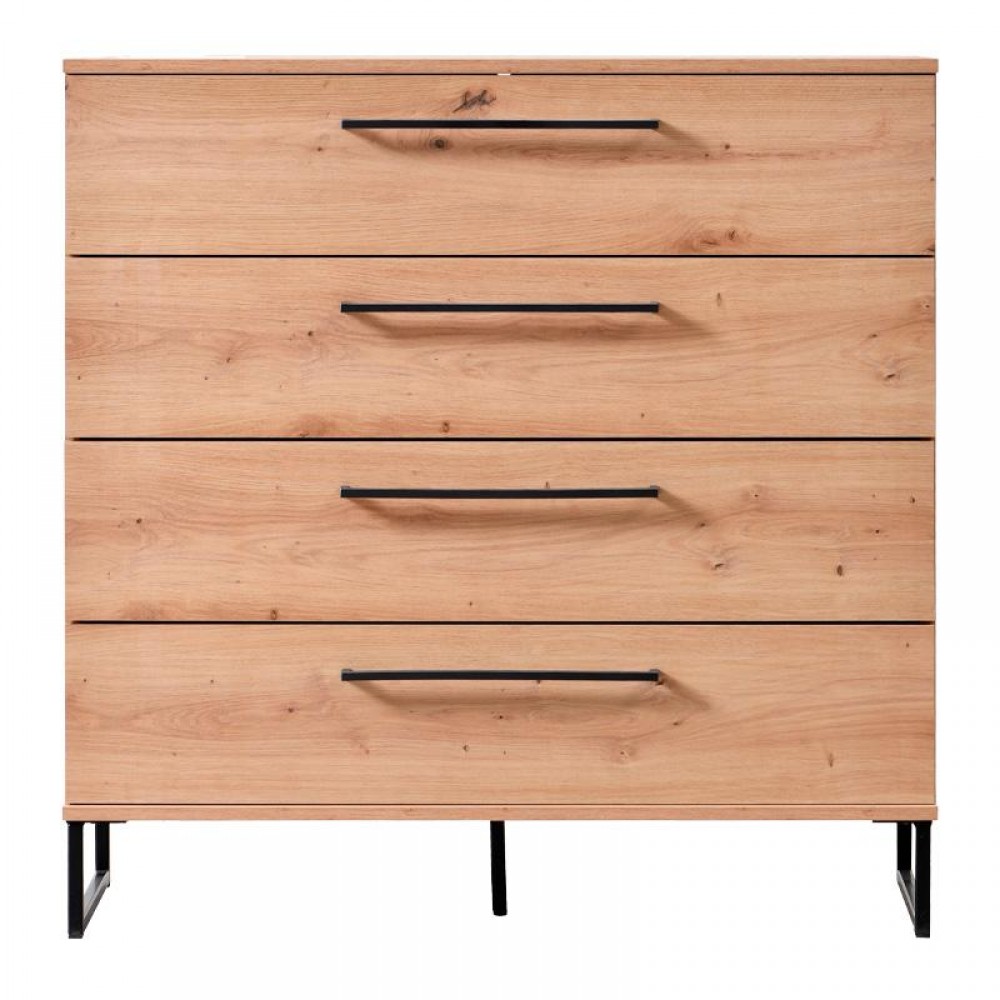 ΚΟΜΟΤΑ-ΣΥΡΤΑΡΙΕΡΑ SARDINIA 4F ARTISAN OAK / ΜΑΥΡΟ 91.5x42x93εκ