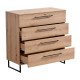 ΚΟΜΟΤΑ-ΣΥΡΤΑΡΙΕΡΑ SARDINIA 4F ARTISAN OAK / ΜΑΥΡΟ 91.5x42x93εκ