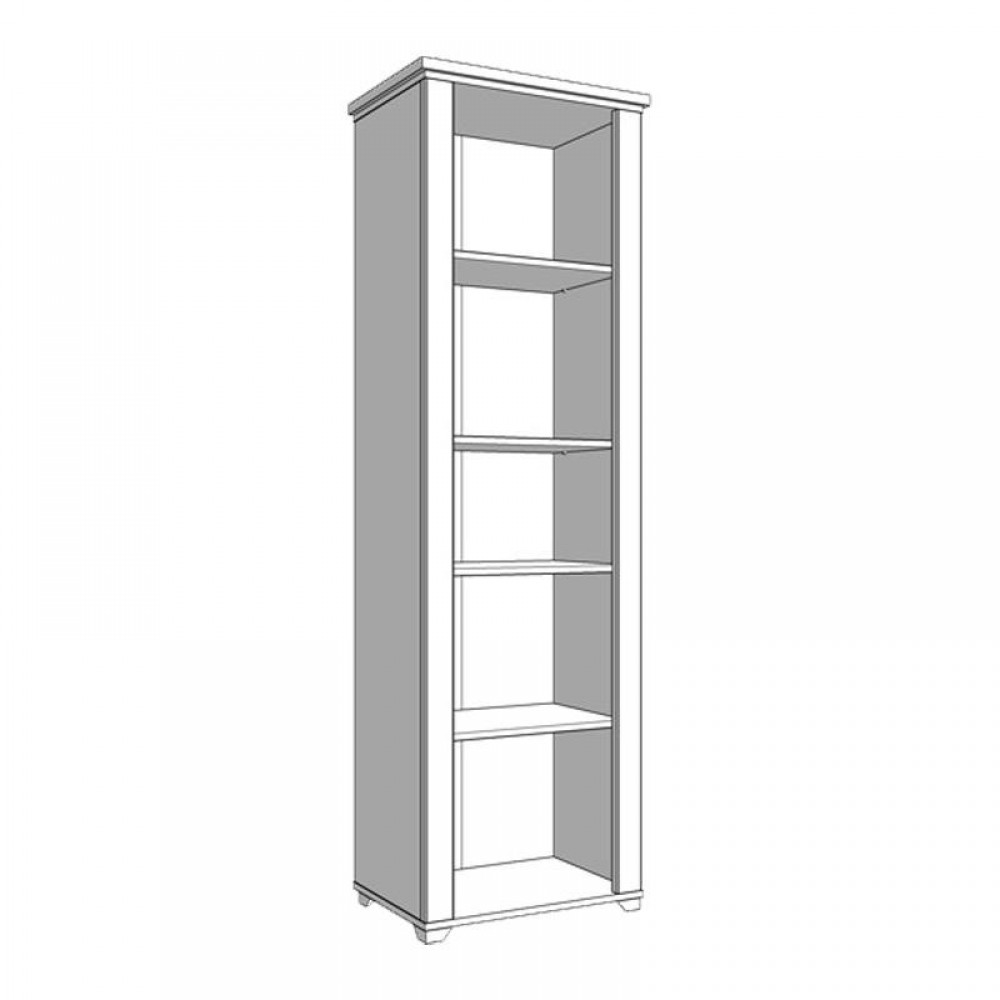 ΒΙΤΡΙΝΑ VALENCIA POP 1K ΛΕΥΚΟ-ARTISAN OAΚ-ΛΕΥΚΟ ΜΑΤ ΧΡΩΜΑ 60.5x41x194.5εκ