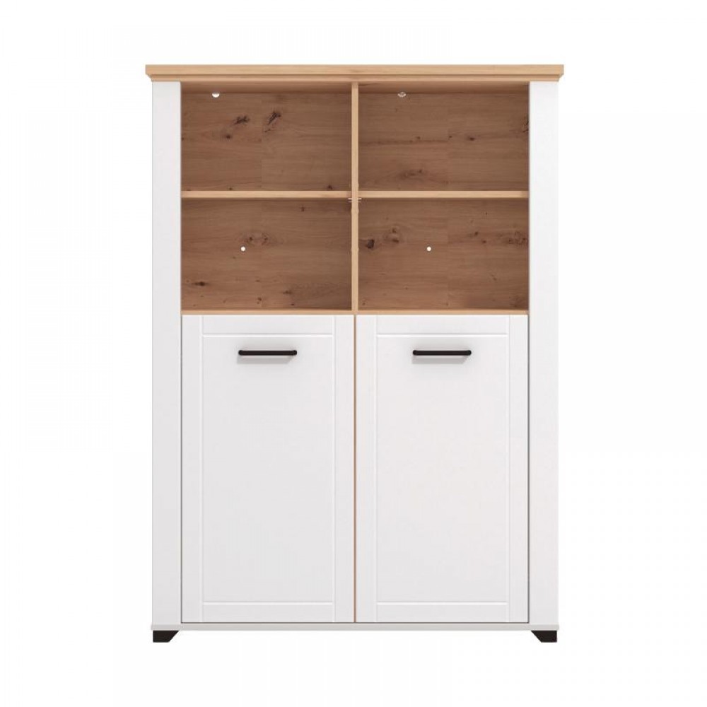 ΒΙΤΡΙΝΑ VALENCIA POP 2K ΛΕΥΚΟ-ARTISAN OAΚ-ΛΕΥΚΟ ΜΑΤ ΧΡΩΜΑ 103.5x41x143εκ
