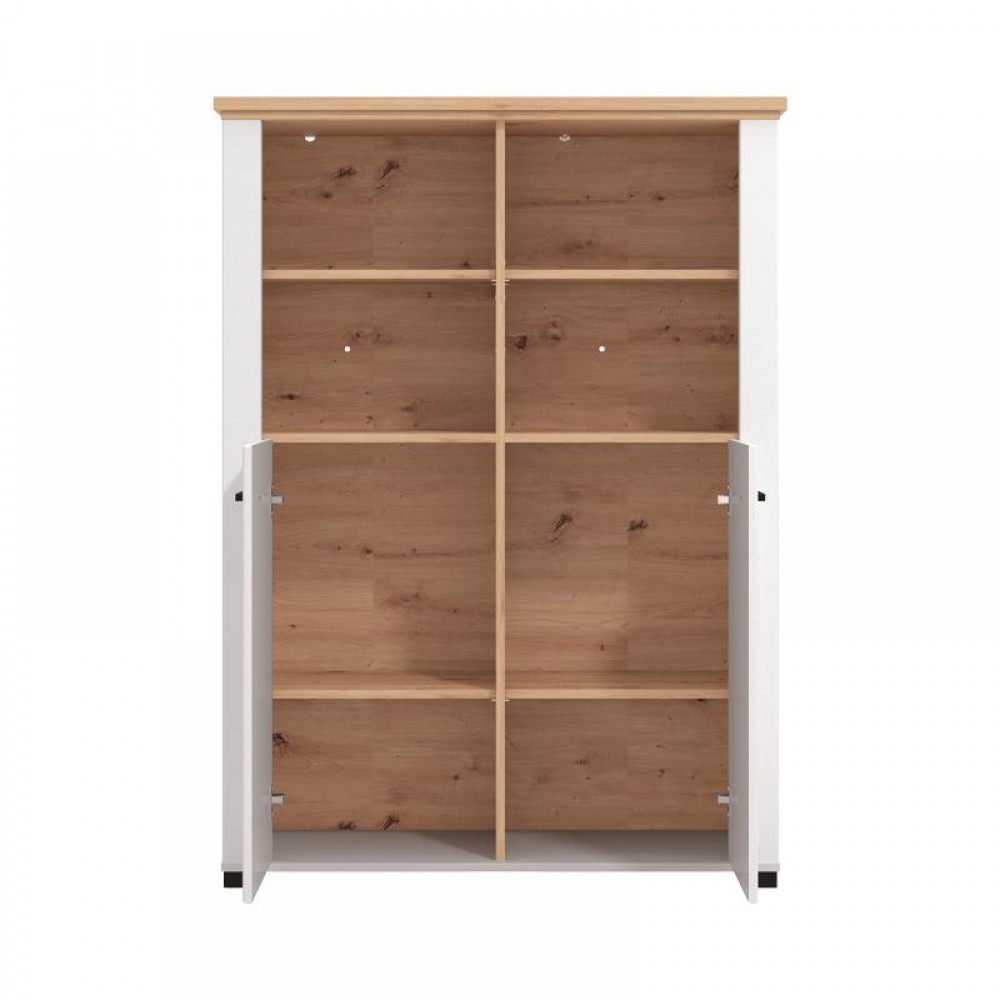 ΒΙΤΡΙΝΑ VALENCIA POP 2K ΛΕΥΚΟ-ARTISAN OAΚ-ΛΕΥΚΟ ΜΑΤ ΧΡΩΜΑ 103.5x41x143εκ