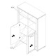 ΒΙΤΡΙΝΑ VALENCIA POP 2K ΛΕΥΚΟ-ARTISAN OAΚ-ΛΕΥΚΟ ΜΑΤ ΧΡΩΜΑ 103.5x41x143εκ