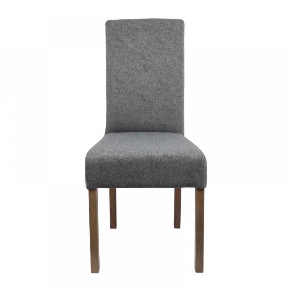 ΚΑΡΕΚΛΑ ΤΡΑΠΕΖΑΡΙΑΣ Fylliana Τ-6 ΓΚΡΙ ΥΦΑΣΜΑ ΜΕ GREY OAK ΠΟΔΙΑ 56x48x103εκ