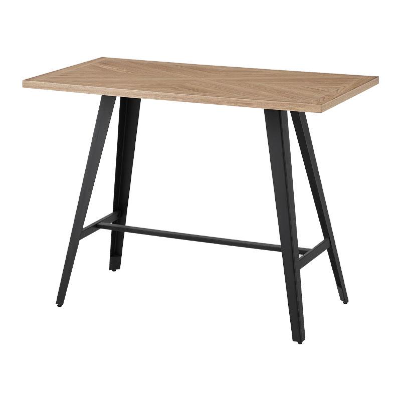 ΤΡΑΠΕΖΙ ΜΠΑΡ Fylliana FL1564 SONOMA MDF ΜΕ ΜΑΥΡΑ ΠΟΔΙΑ 140x70x105εκ