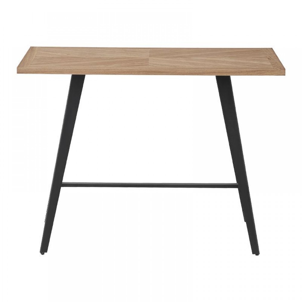 ΤΡΑΠΕΖΙ ΜΠΑΡ Fylliana FL1564 SONOMA MDF ΜΕ ΜΑΥΡΑ ΠΟΔΙΑ 140x70x105εκ