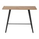 ΤΡΑΠΕΖΙ ΜΠΑΡ Fylliana FL1564 SONOMA MDF ΜΕ ΜΑΥΡΑ ΠΟΔΙΑ 140x70x105εκ