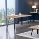 ΤΡΑΠΕΖΙ ΤΡΑΠΕΖΑΡΙΑΣ Fylliana FL1564 SONOMA MDF ΜΕ ΜΑΥΡΑ ΠΟΔΙΑ 160x90x75εκ