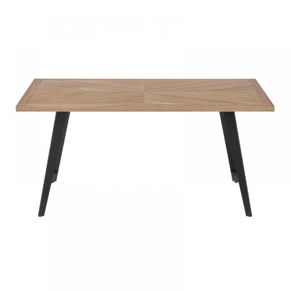 ΤΡΑΠΕΖΙ ΤΡΑΠΕΖΑΡΙΑΣ Fylliana FL1564 SONOMA MDF ΜΕ ΜΑΥΡΑ ΠΟΔΙΑ 180x90x75εκ